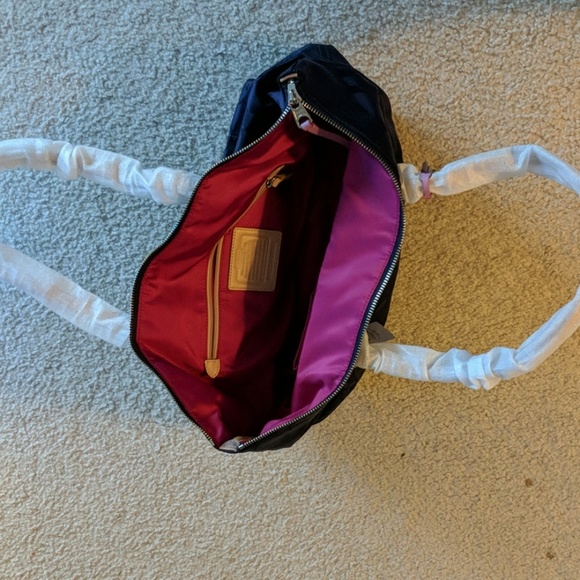 NWT Navy Coach Zippered Tote - Picture 4 of 5